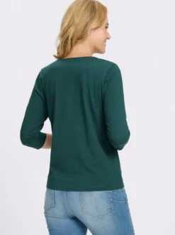 3/4-Arm-Shirt aus reiner Baumwolle