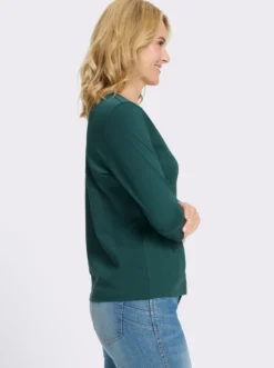 3/4-Arm-Shirt aus reiner Baumwolle