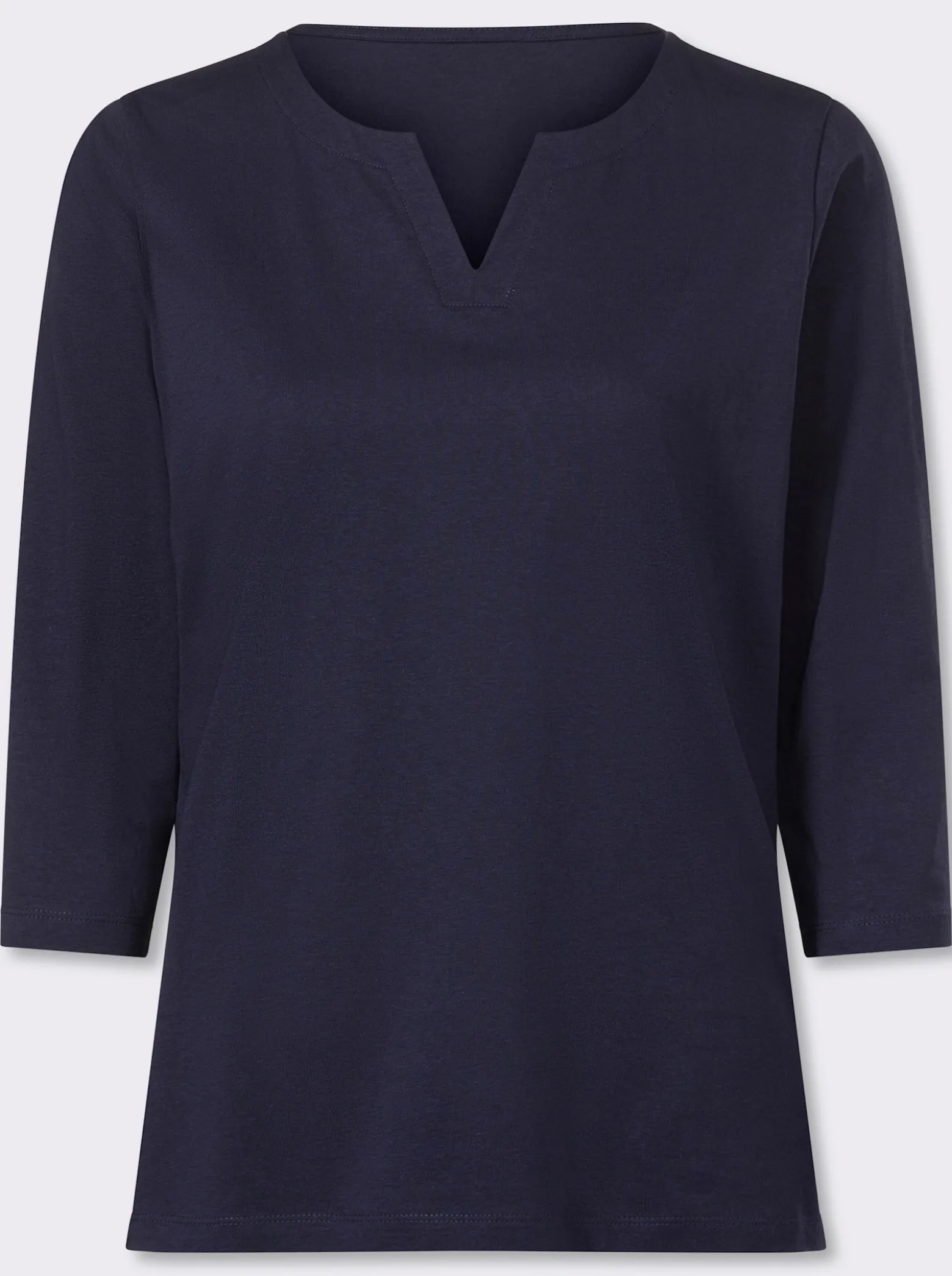 3/4-Arm-Shirt aus reiner Baumwolle