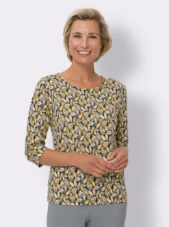 3/4-Arm-Shirt aus reiner Baumwolle