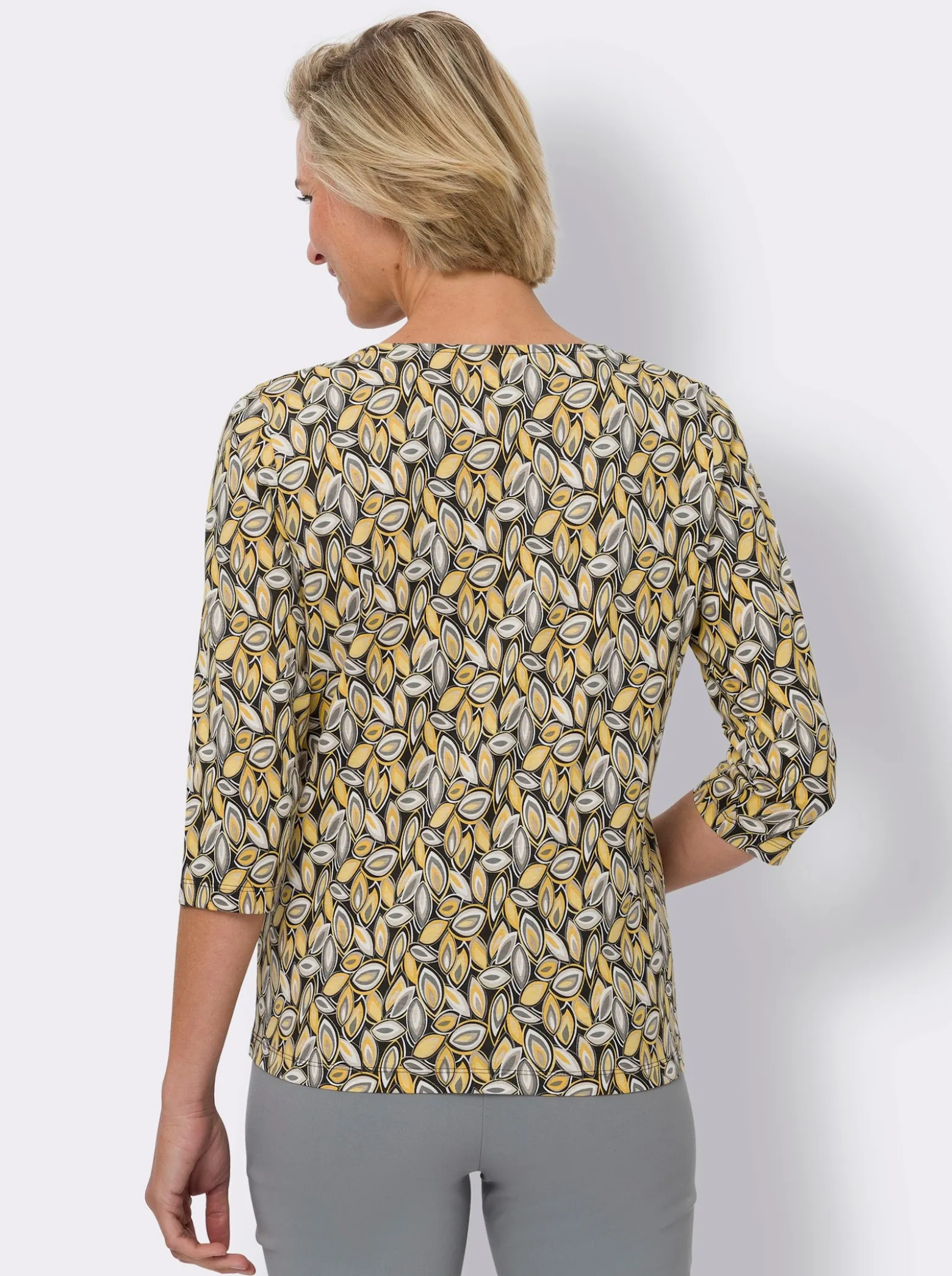 3/4-Arm-Shirt aus reiner Baumwolle