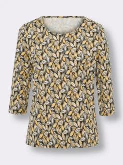 3/4-Arm-Shirt aus reiner Baumwolle