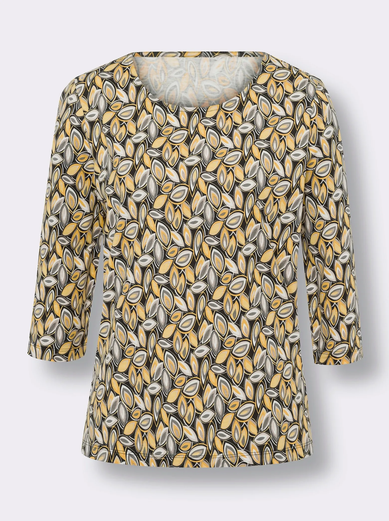 3/4-Arm-Shirt aus reiner Baumwolle
