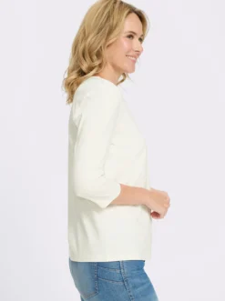 3/4-Arm-Shirt aus reiner Baumwolle