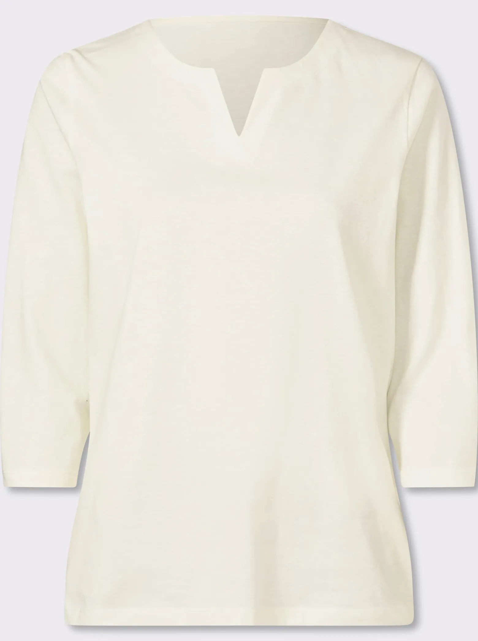 3/4-Arm-Shirt aus reiner Baumwolle