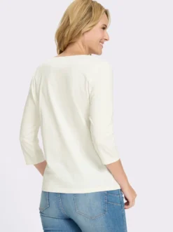 3/4-Arm-Shirt aus reiner Baumwolle