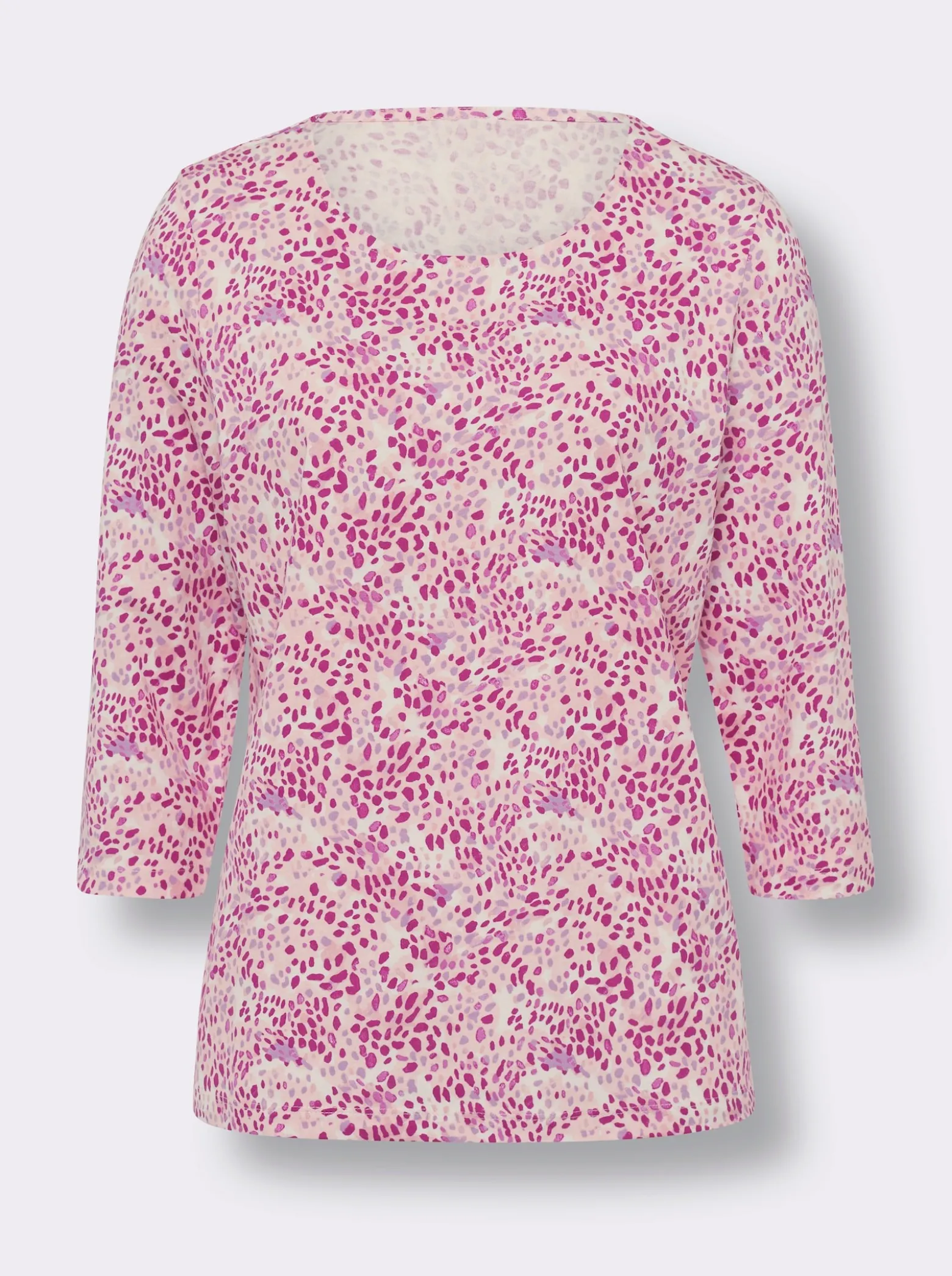 3/4-Arm-Shirt aus reiner Baumwolle