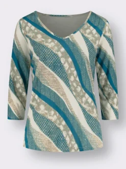 3/4-Arm-Shirt aus reiner Viskose