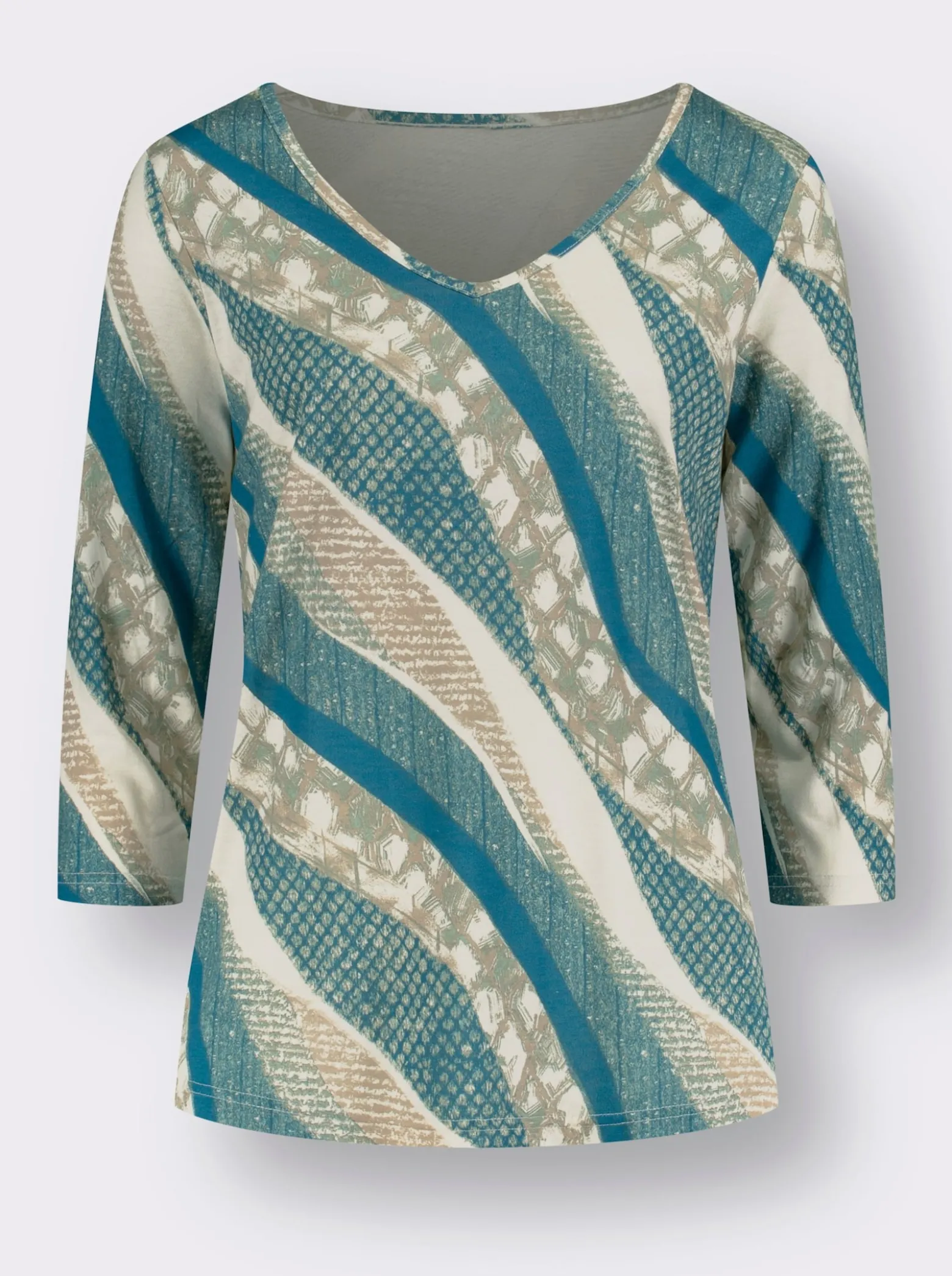 3/4-Arm-Shirt aus reiner Viskose