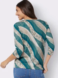 3/4-Arm-Shirt aus reiner Viskose