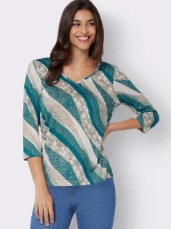 3/4-Arm-Shirt aus reiner Viskose