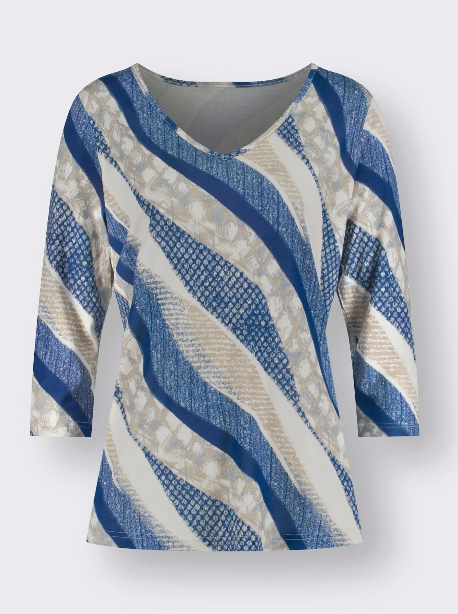 3/4-Arm-Shirt aus reiner Viskose