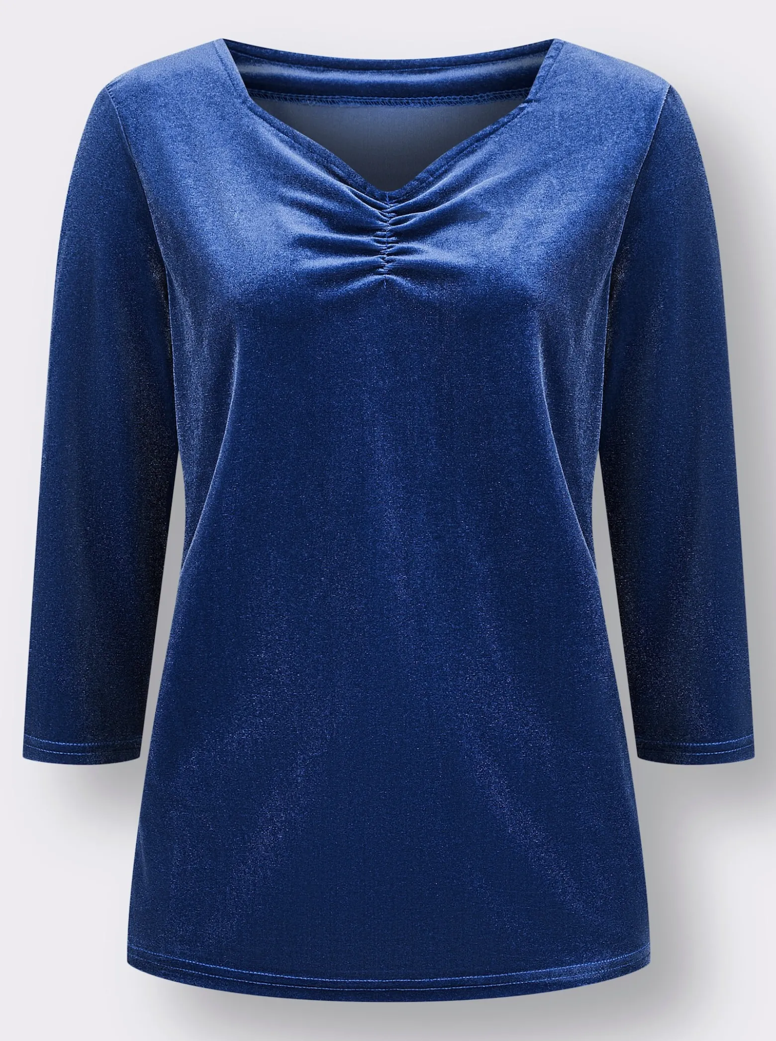 3/4-Arm-Shirt aus Samt