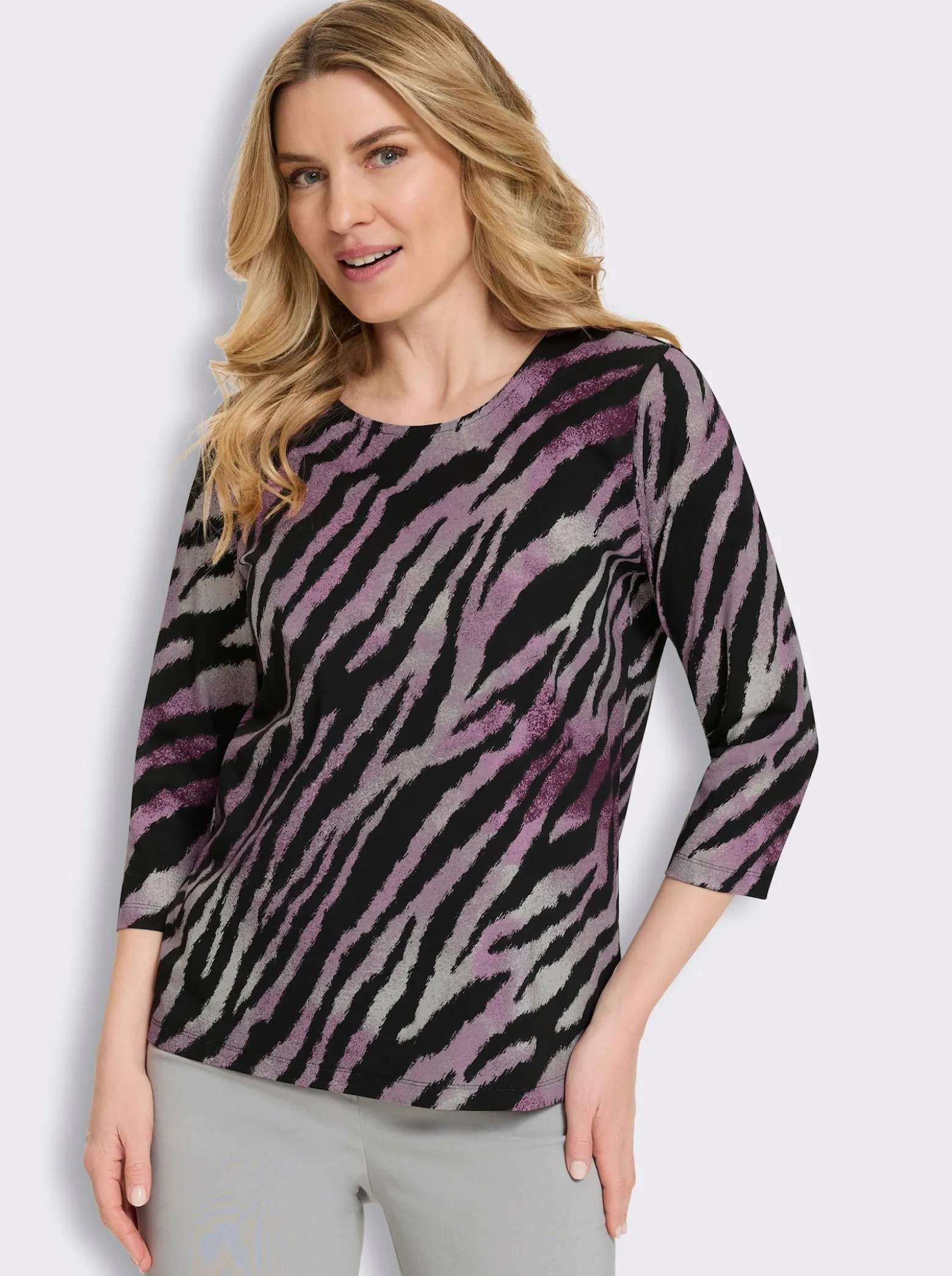3/4-Arm-Shirt im Animal-Dessin