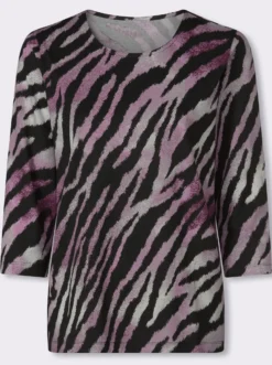 3/4-Arm-Shirt im Animal-Dessin