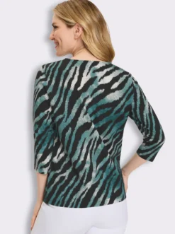 3/4-Arm-Shirt im Animal-Dessin