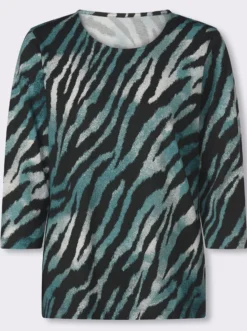 3/4-Arm-Shirt im Animal-Dessin