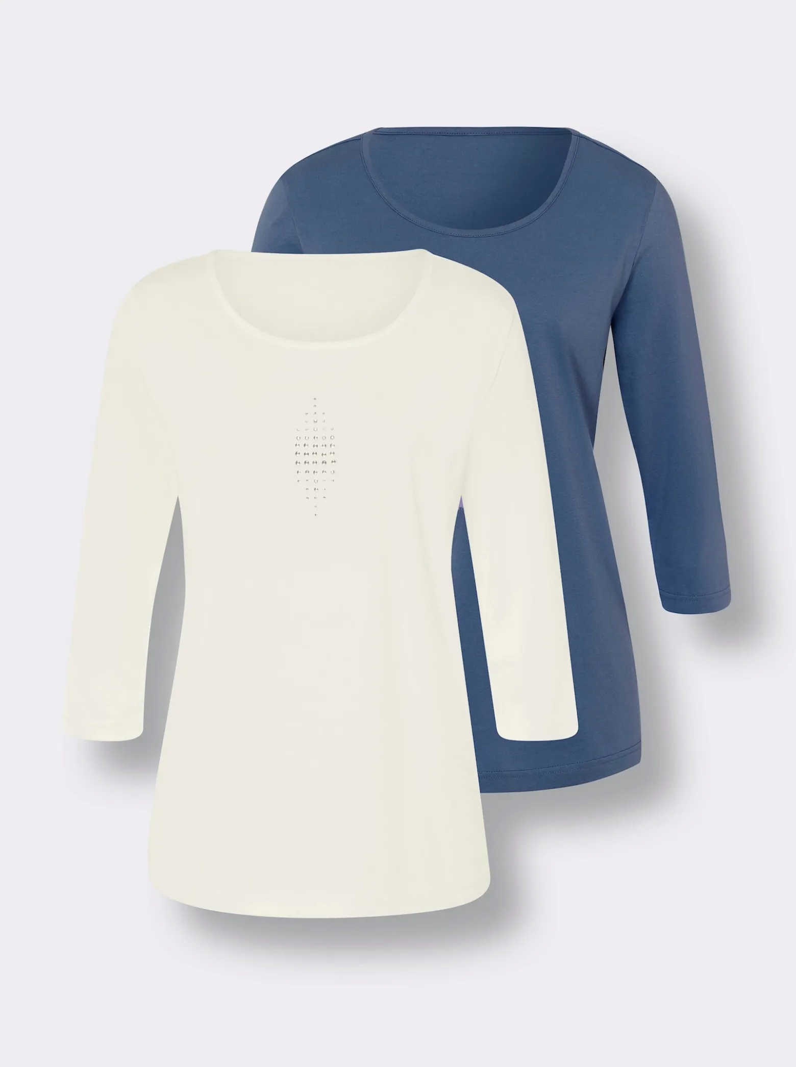 3/4-Arm-Shirt im Doppelpack