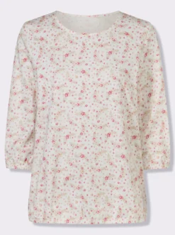 3/4-Arm-Shirt im floralen Muster