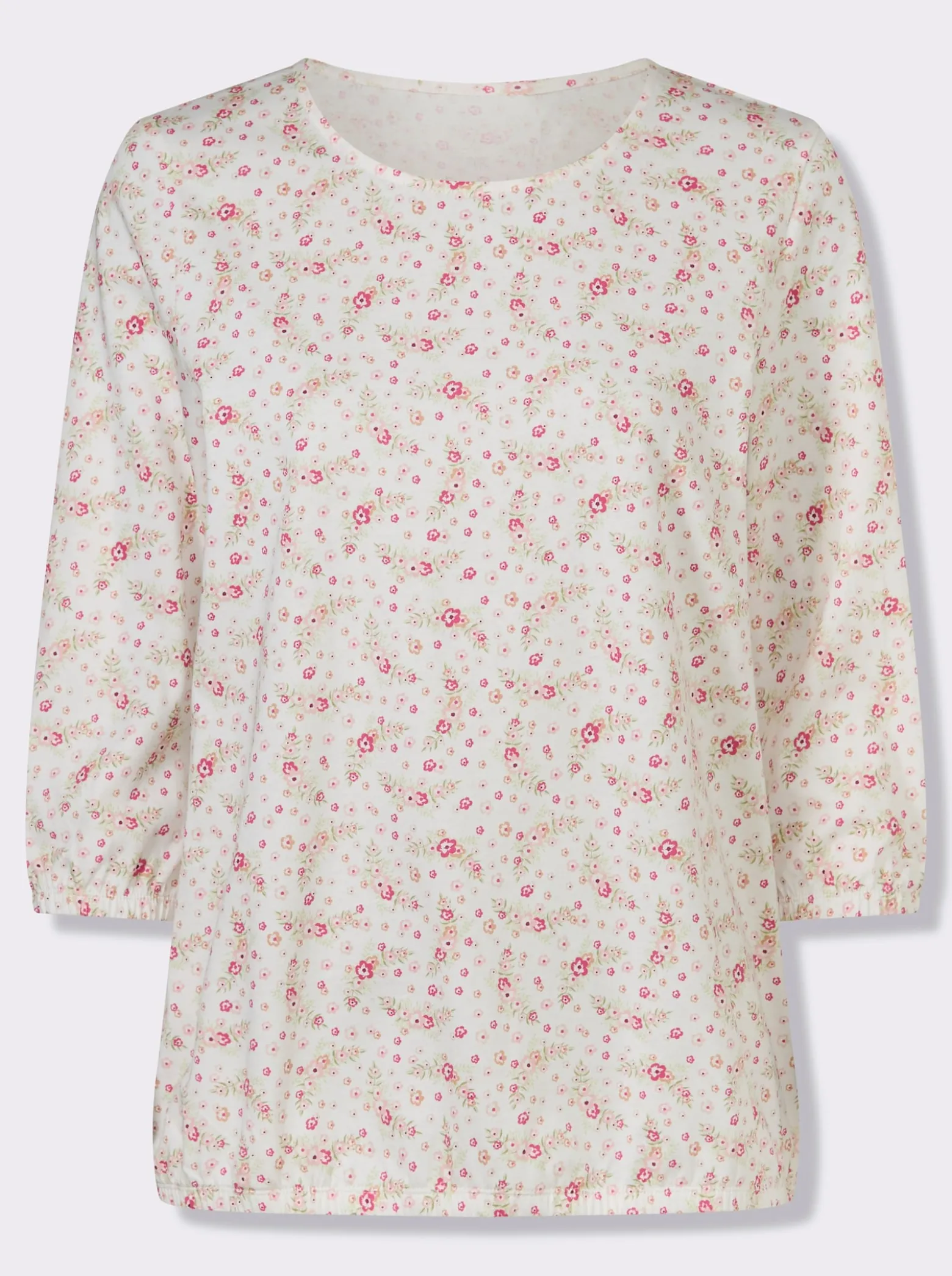3/4-Arm-Shirt im floralen Muster