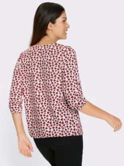 3/4-Arm-Shirt im Herzchen-Muster