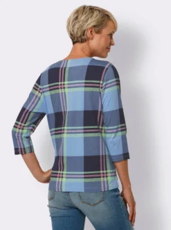 3/4-Arm-Shirt im Karo-Dessin