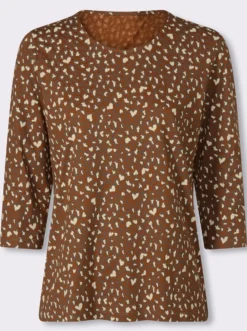 3/4-Arm-Shirt im Mustermix