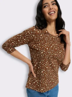 3/4-Arm-Shirt im Mustermix