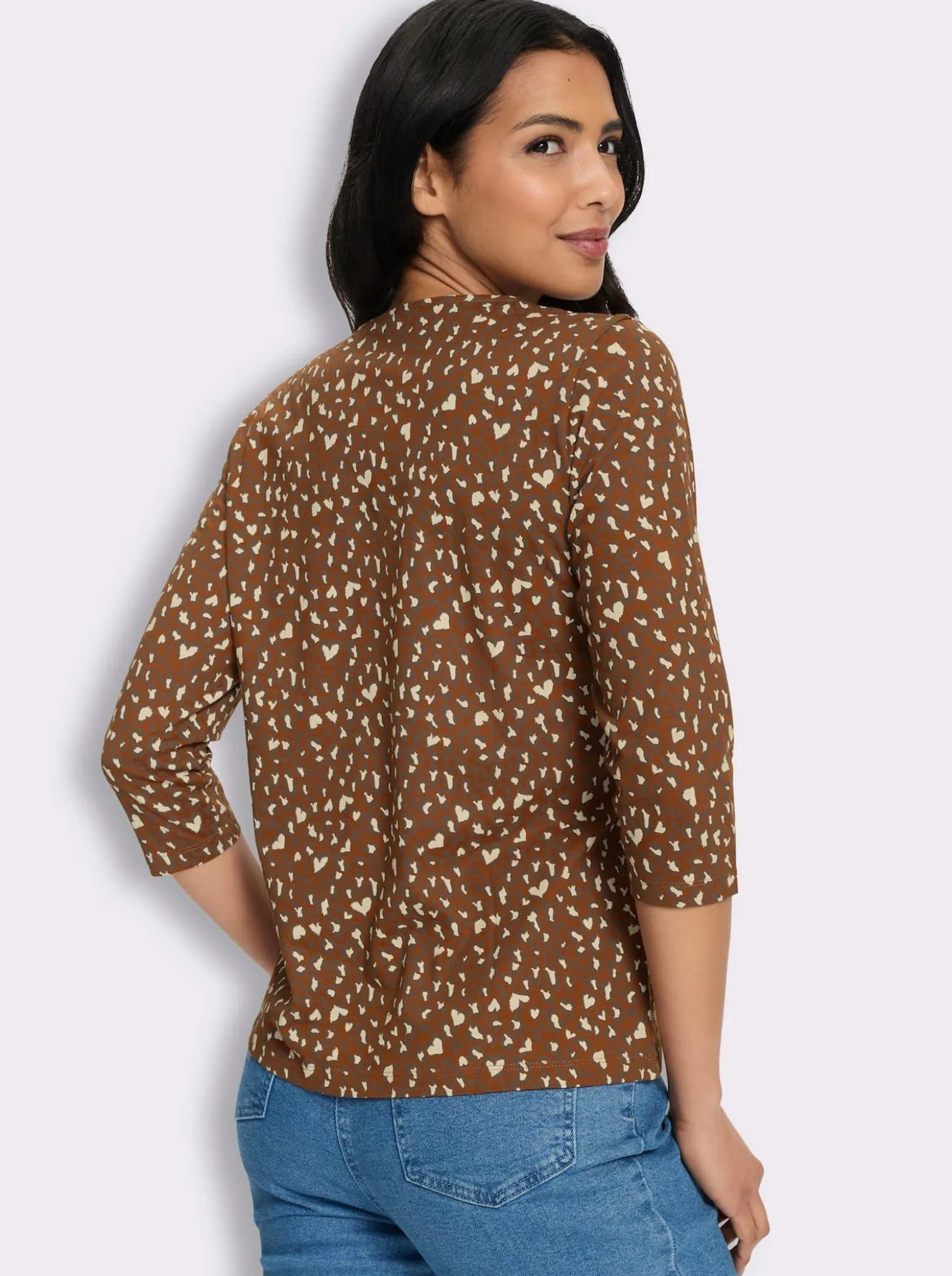 3/4-Arm-Shirt im Mustermix