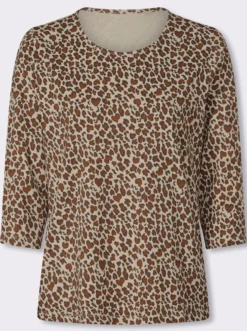 3/4-Arm-Shirt im Mustermix