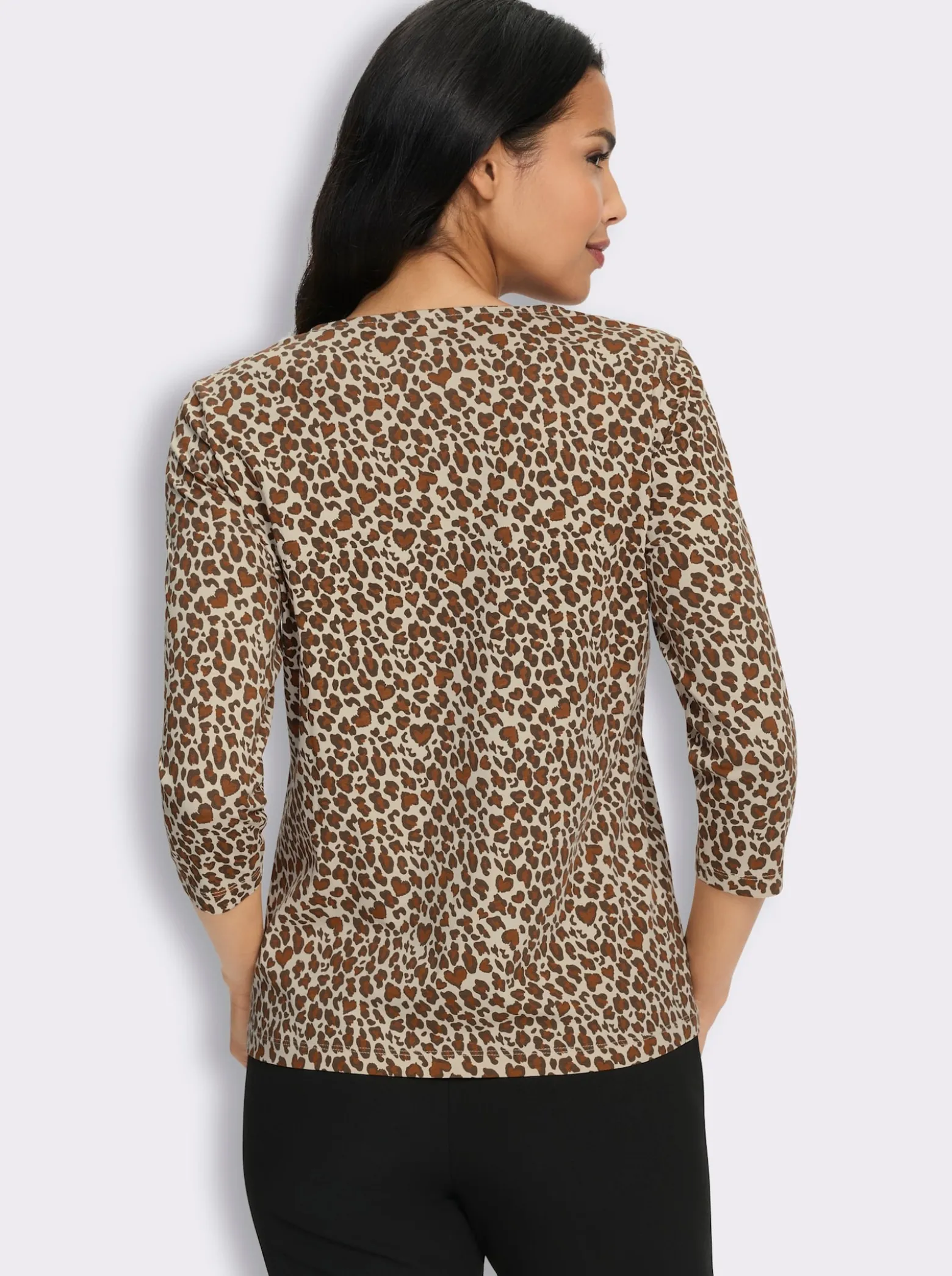 3/4-Arm-Shirt im Mustermix