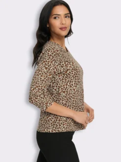 3/4-Arm-Shirt im Mustermix