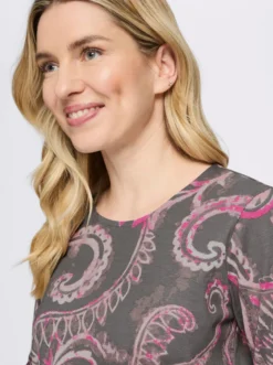 3/4-Arm-Shirt im Paisley-Dessin