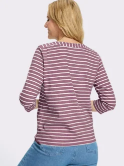 3/4-Arm-Shirt im Ringel-Dessin