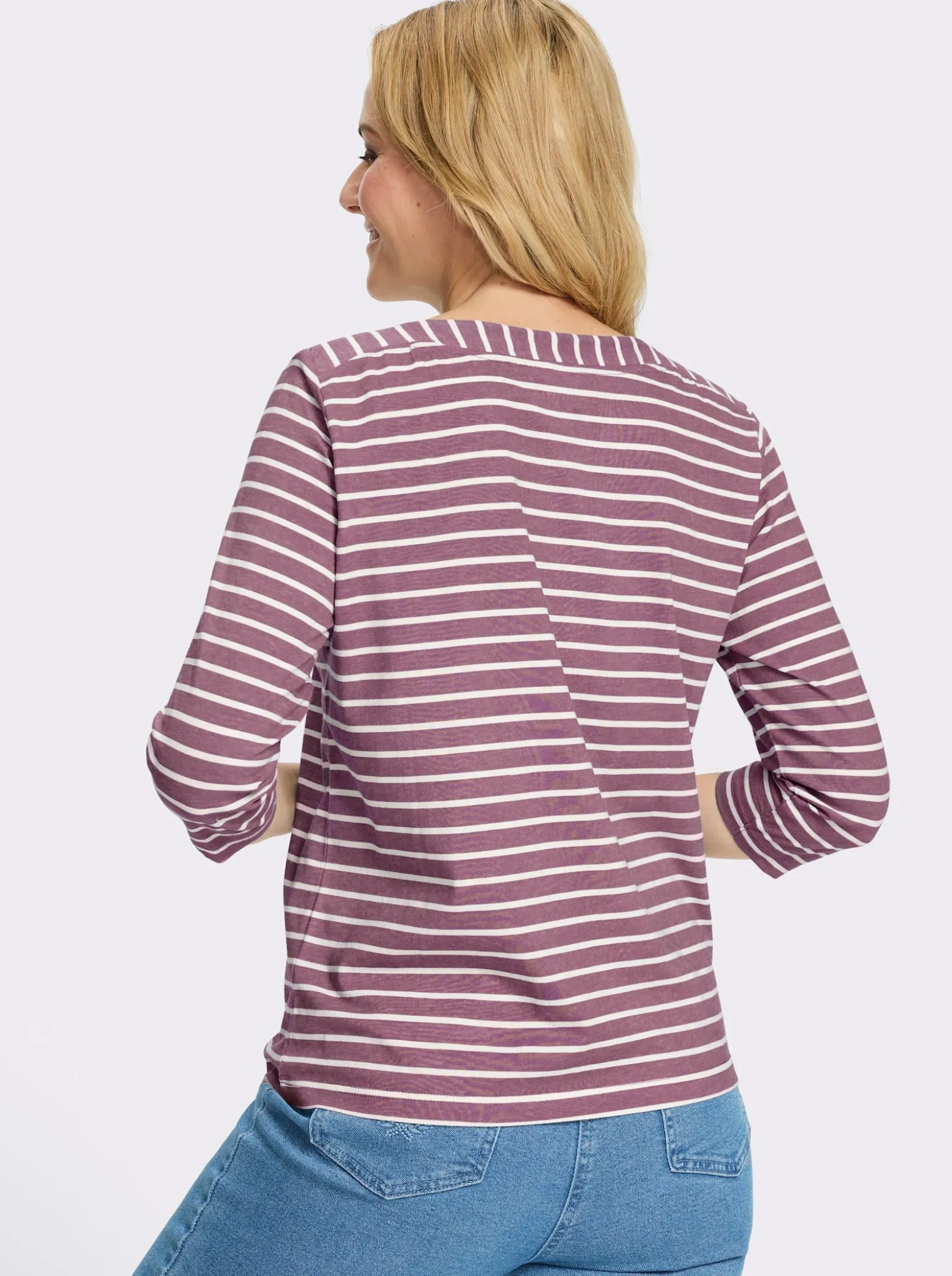 3/4-Arm-Shirt im Ringel-Dessin