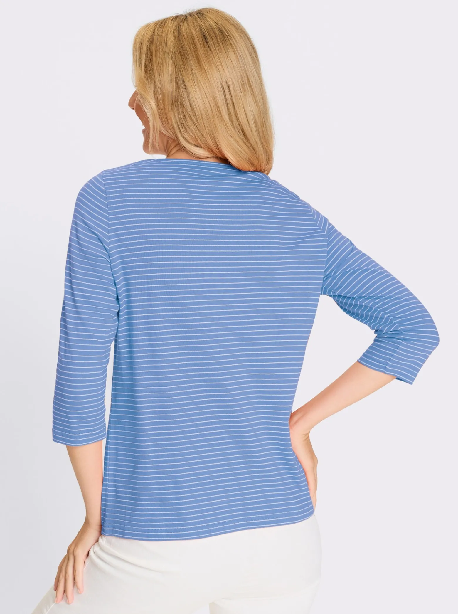 3/4-Arm-Shirt im Ringelmuster
