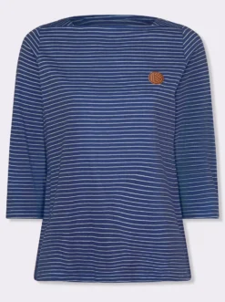 3/4-Arm-Shirt im Ringelmuster