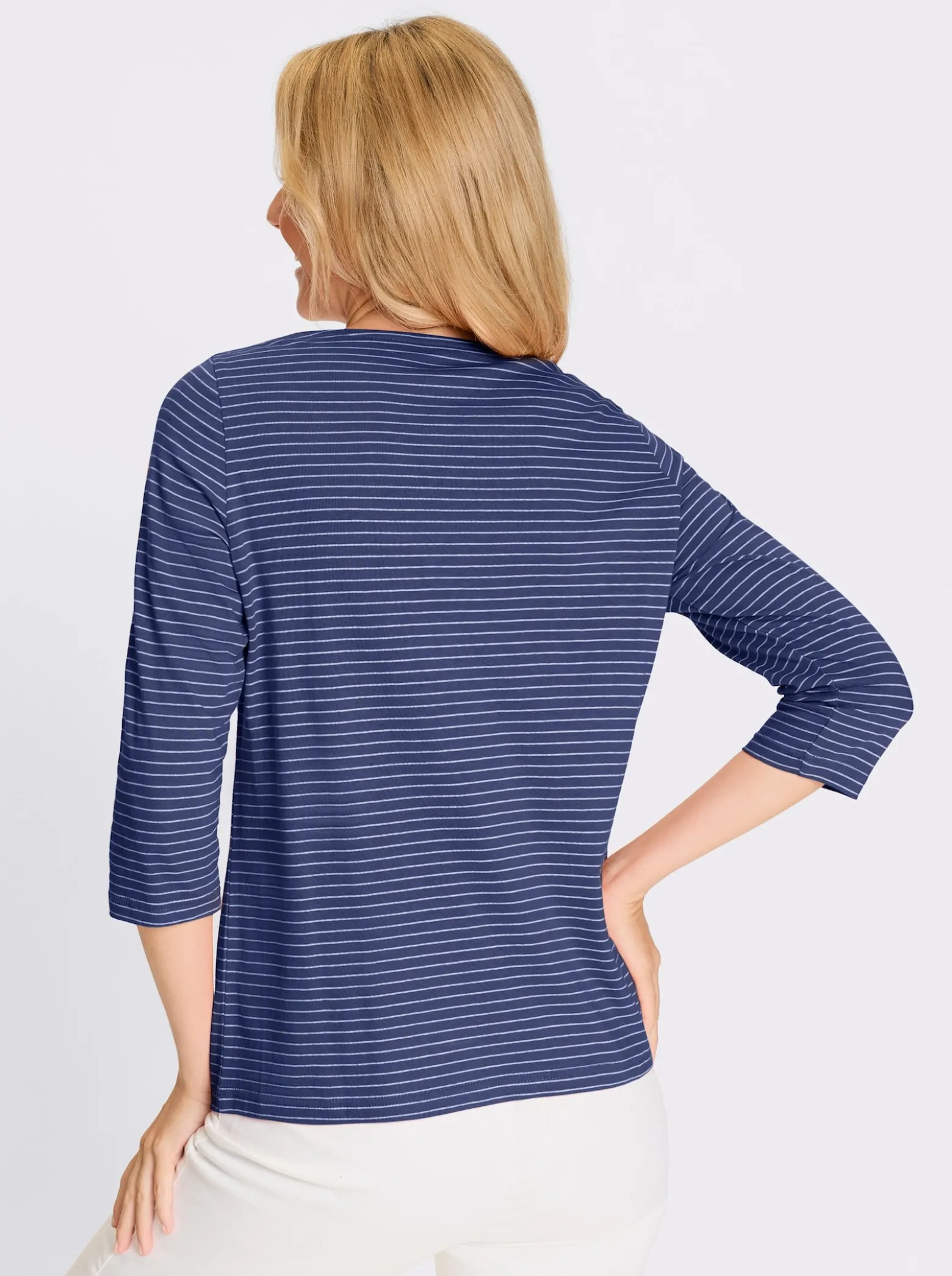 3/4-Arm-Shirt im Ringelmuster