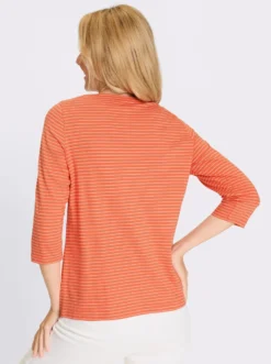 3/4-Arm-Shirt im Ringelmuster