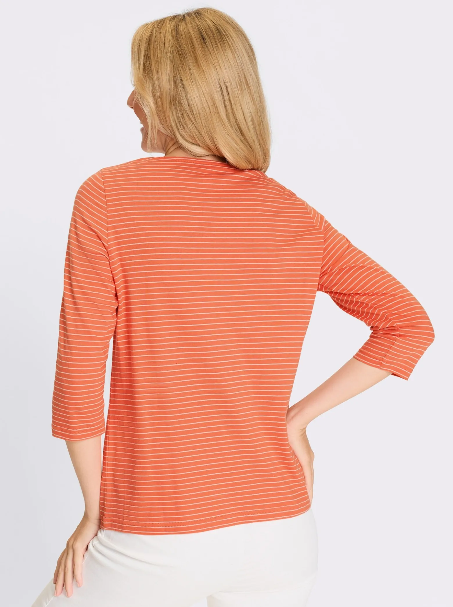 3/4-Arm-Shirt im Ringelmuster