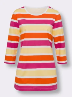 3/4-Arm-Shirt im Ringelmuster