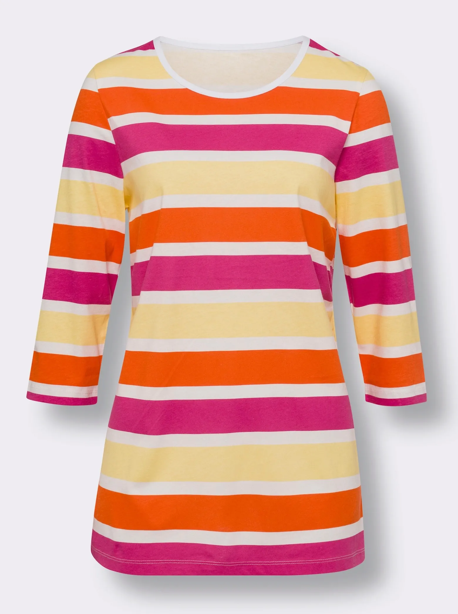 3/4-Arm-Shirt im Ringelmuster
