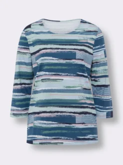 3/4-Arm-Shirt im Streifendessin