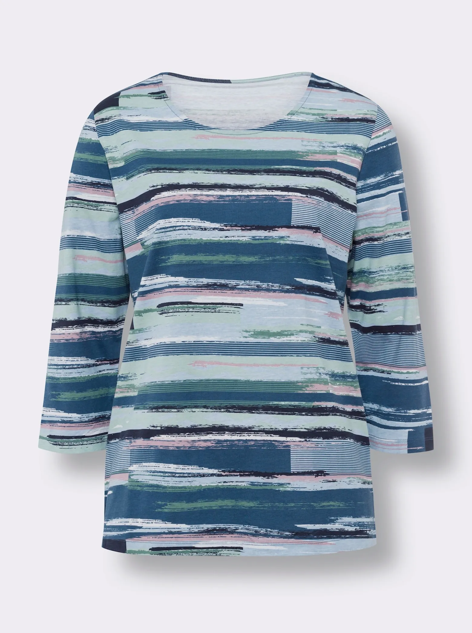 3/4-Arm-Shirt im Streifendessin
