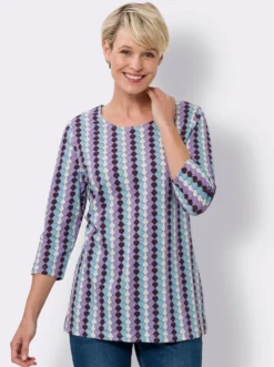 3/4-Arm-Shirt in längerer Form