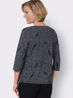 3/4-Arm-Shirt in Sweat-Qualität