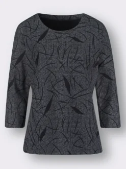 3/4-Arm-Shirt in Sweat-Qualität