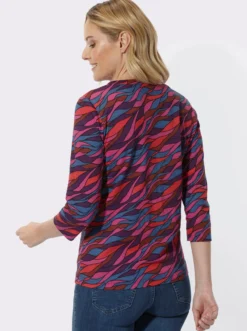 3/4-Arm-Shirt mit Allover-Print