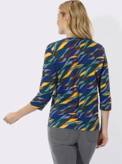 3/4-Arm-Shirt mit Allover-Print