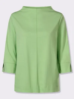 3/4-Arm-Shirt mit Biesen im Vorderteil